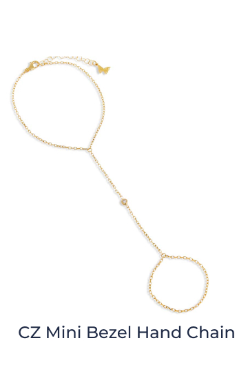 CZ Mini Bezel Hand Chain