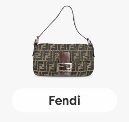 A brown Fendi Tobacco Zucca Canvas Baguette Handbag.