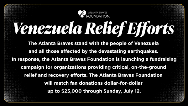 Atlanta Braves Foundation: Venezuela Relief Efforts