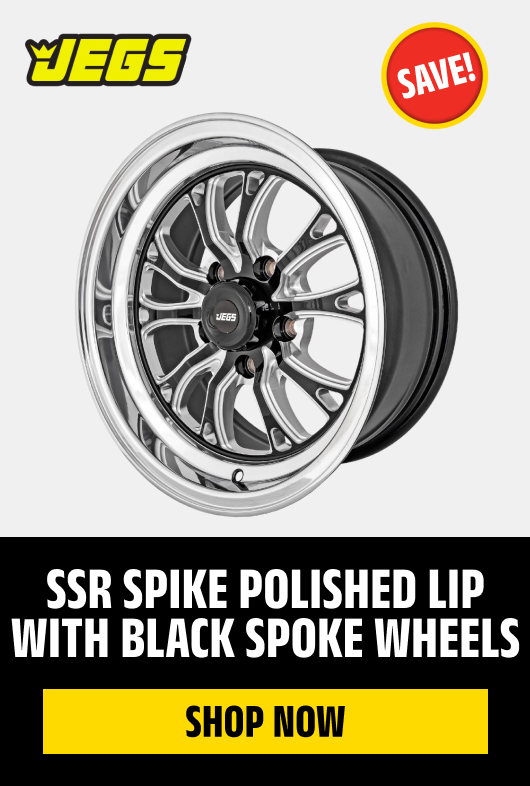 SSR Spike Polished Lip with Black Spoke Wheels
