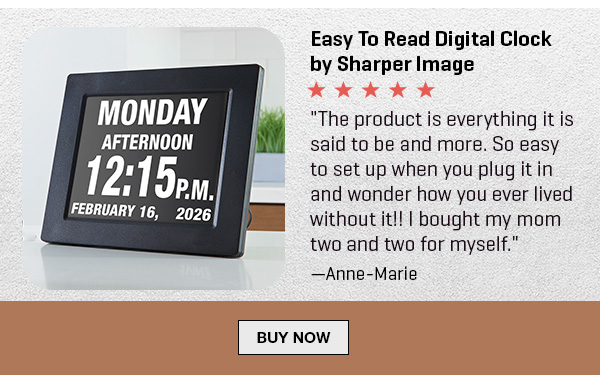 Easy To Read Digital Clock by Sharper Image