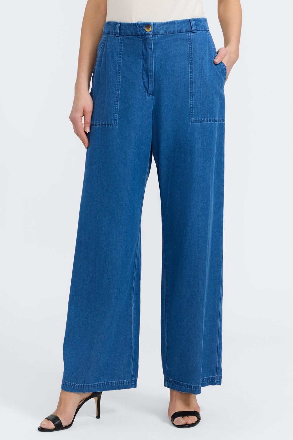 Image of Blaire Tencel®  Denim Full Length Trouser