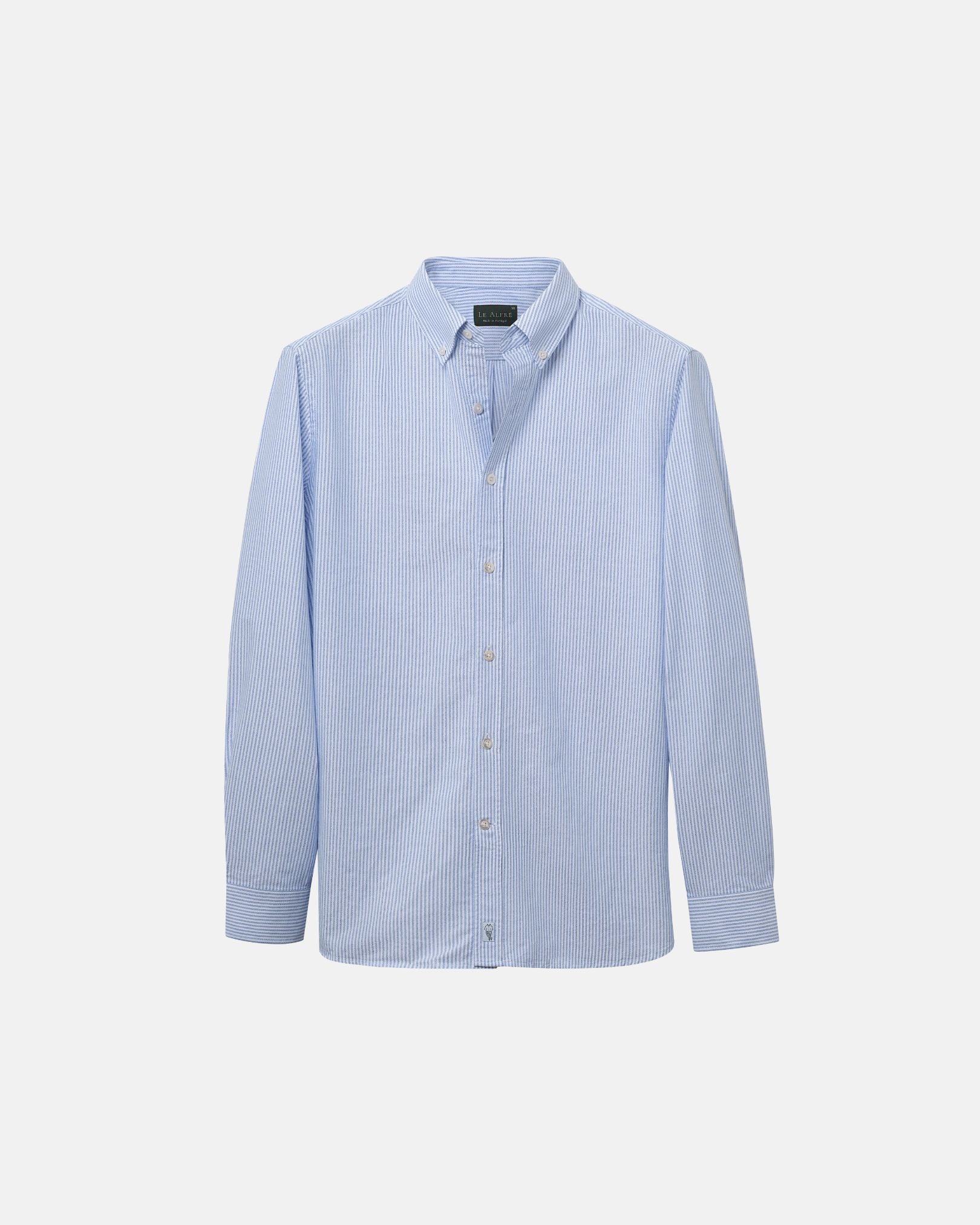 Image of 'Le Stripe' Blue Oxford Shirt