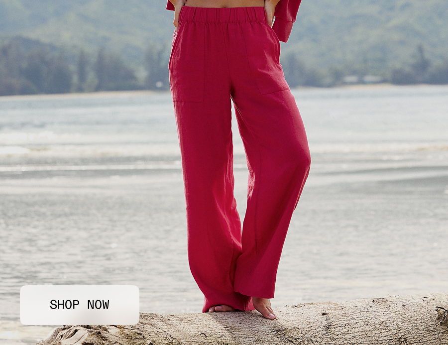 SoftWash Linen Easy Wide Leg Pant 29"