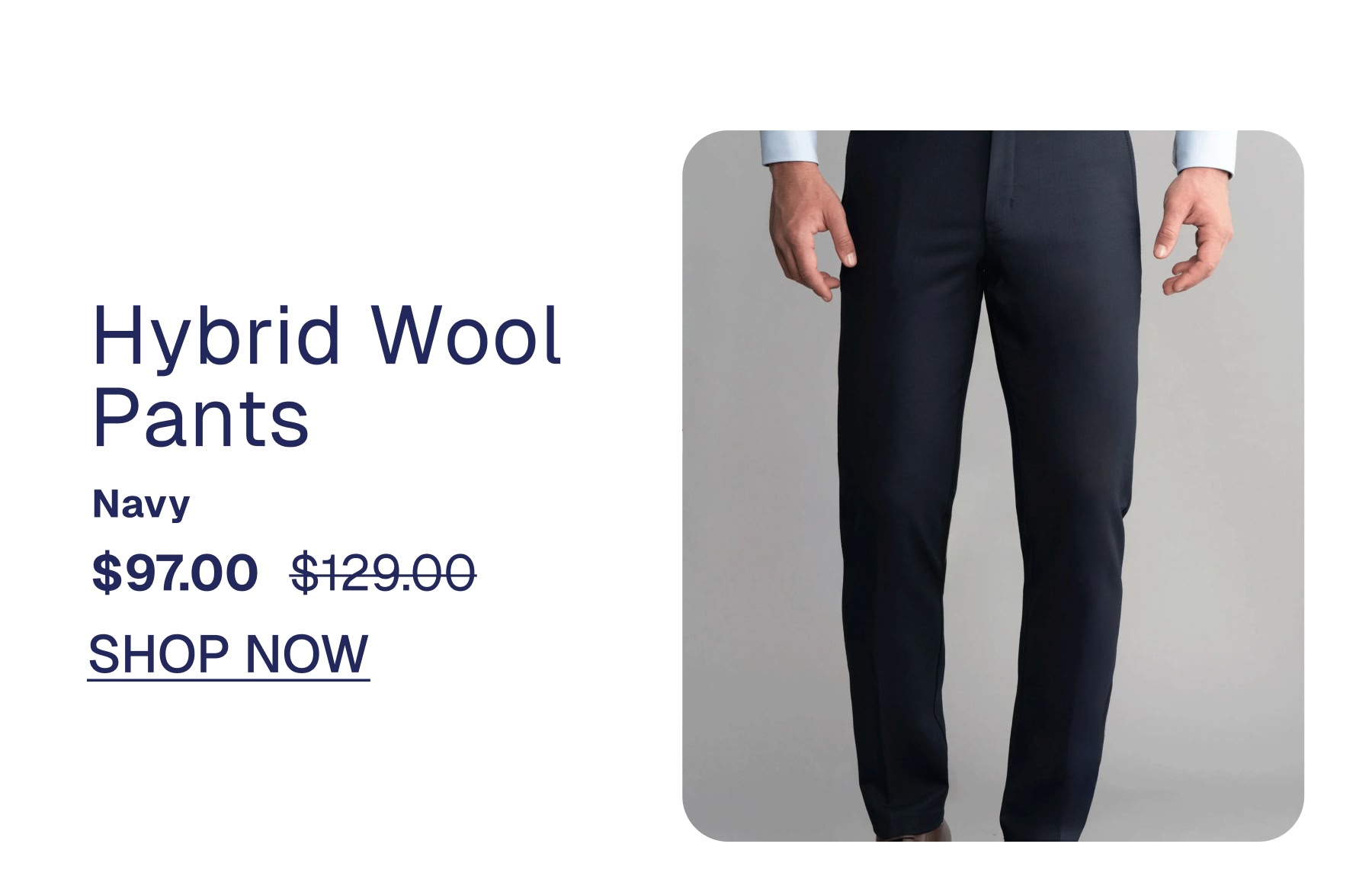 Hybrid Wool Pants Navy