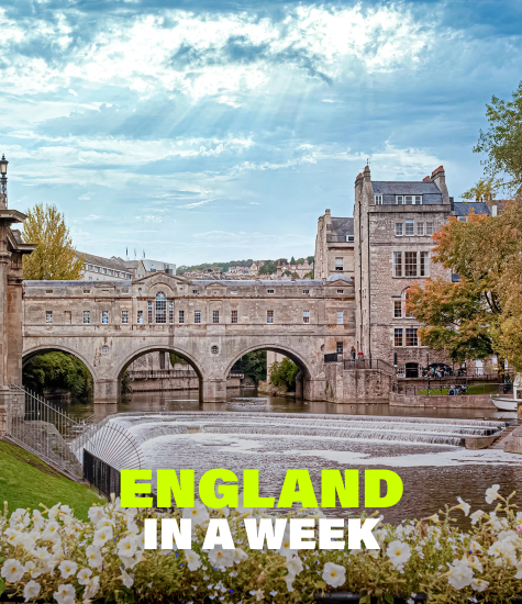 England in a week trip card 