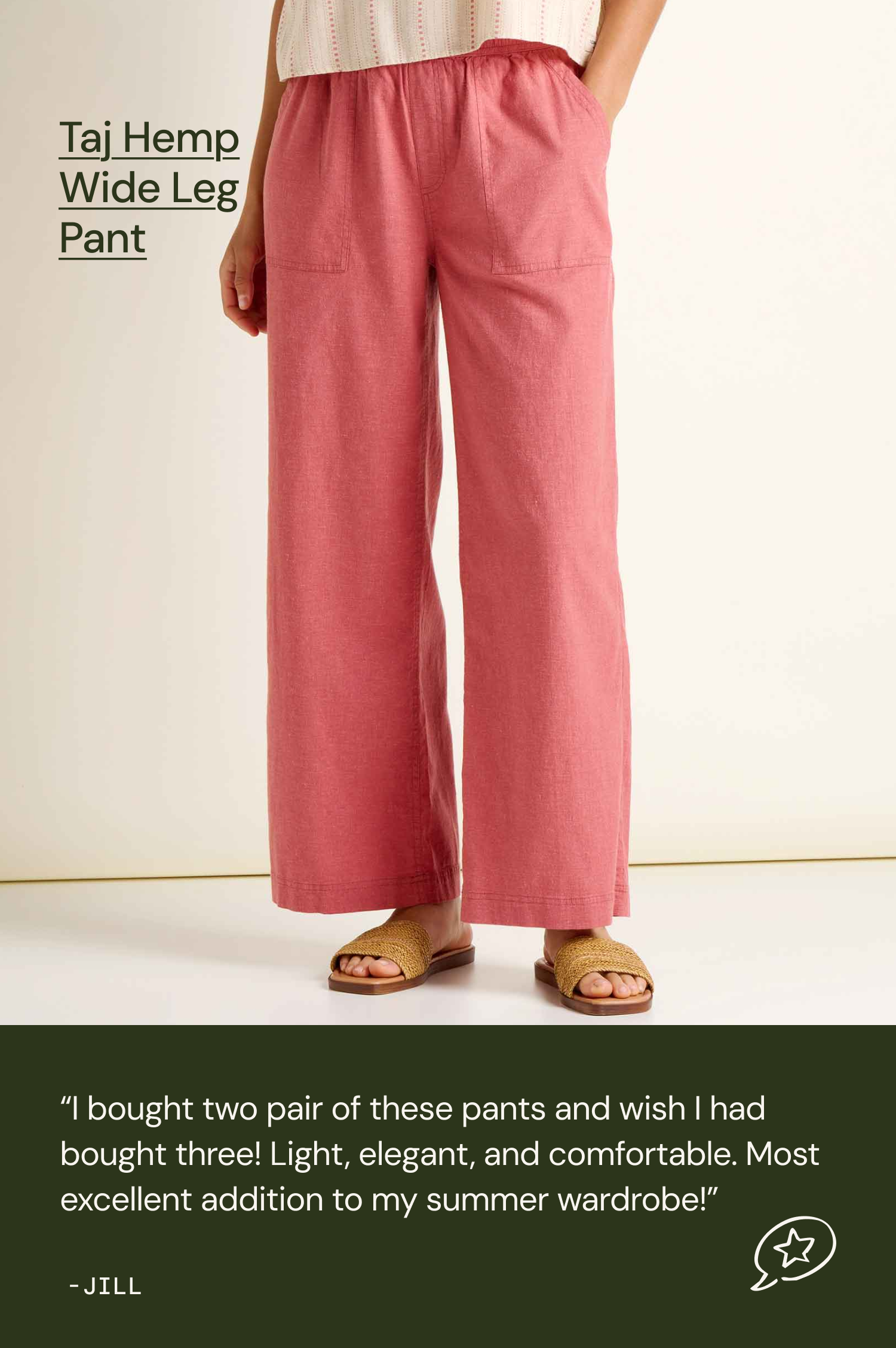 Taj Hemp Wide Leg Pant