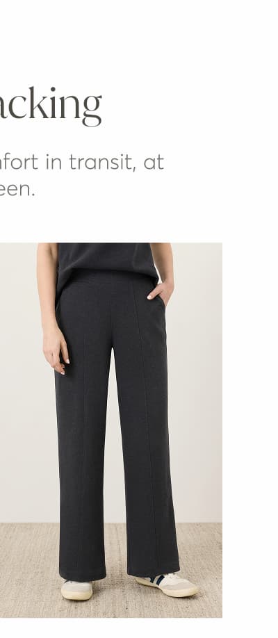 Organic Airplane Pintuck Wide Leg Pant