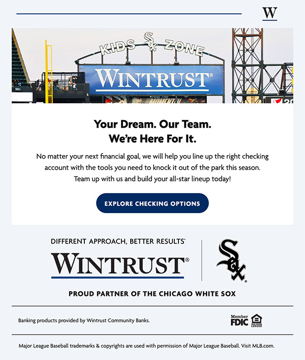 Wintrust | Proud Partner of the Chicago White Sox - Explore Checking Options