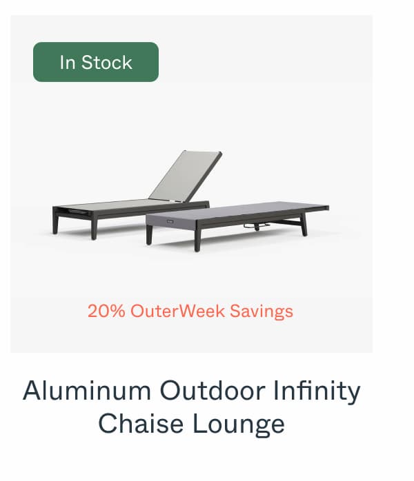 Aluminum Outdoor Infinity Chaise Lounge