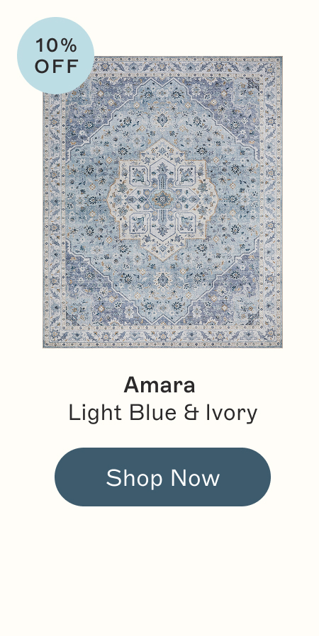 Amara  Light Blue & Ivory
