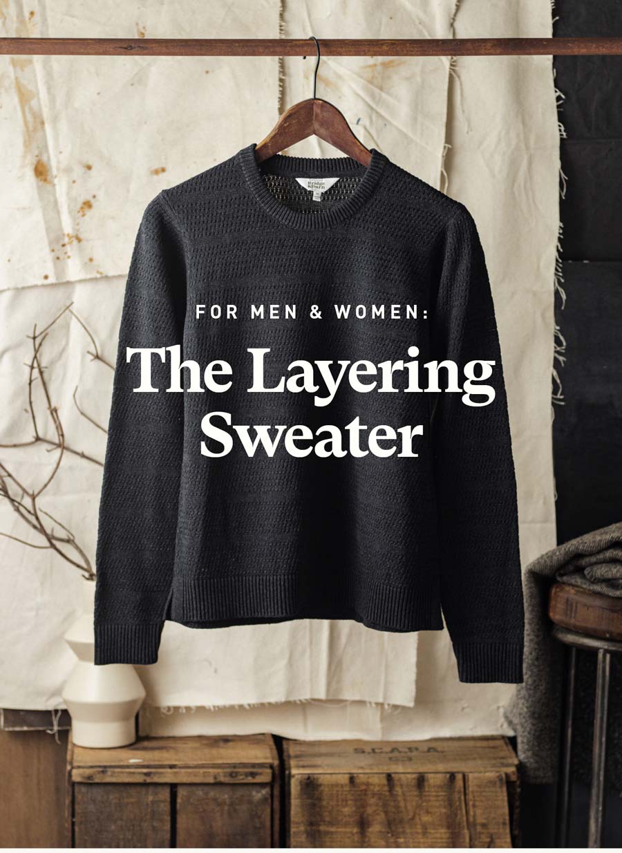 Men and women's fall weight sweaters