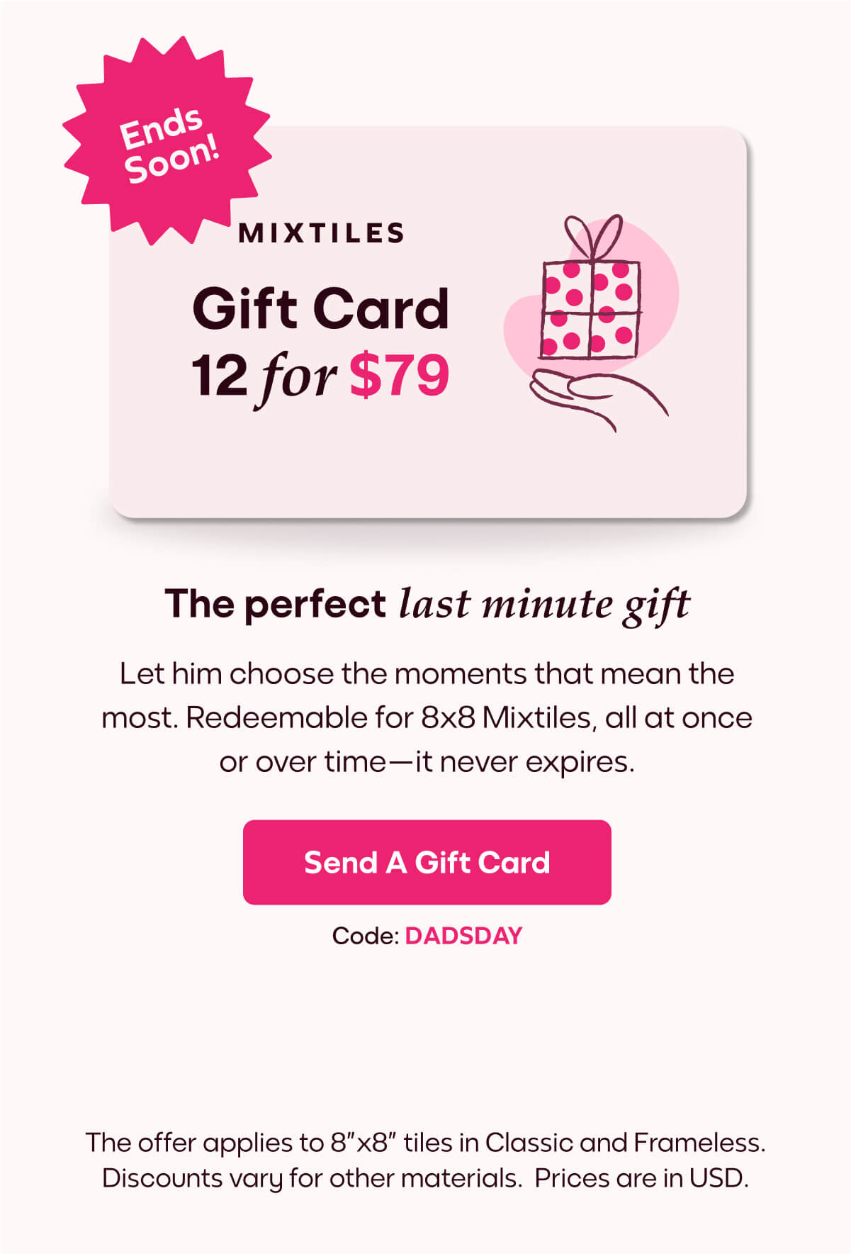 [MIXTILES] It ain't Father's Day without Mixtiles. | ORDER NOW