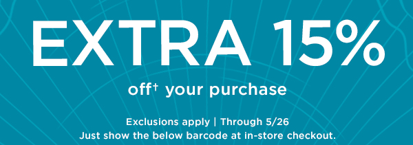 Extra 15% off