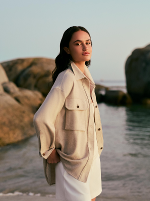 Women's Woven Cashmere Overshirt
