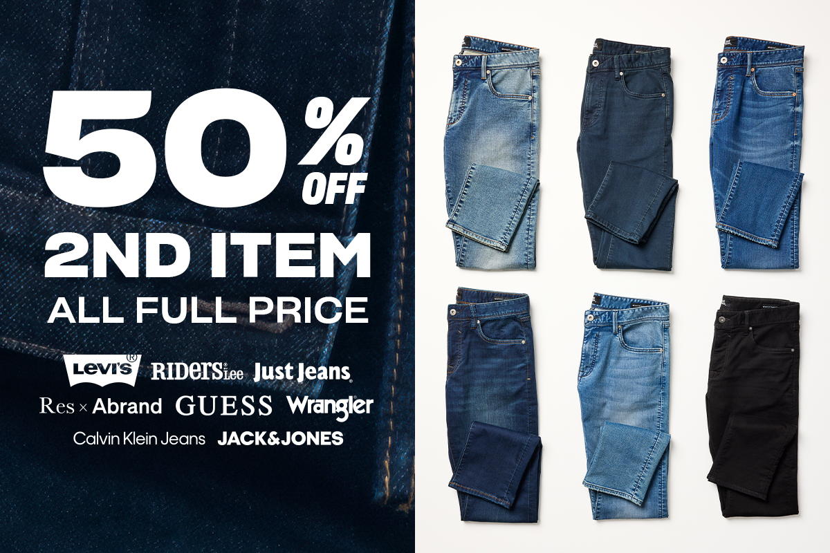 50% off second item. All full price