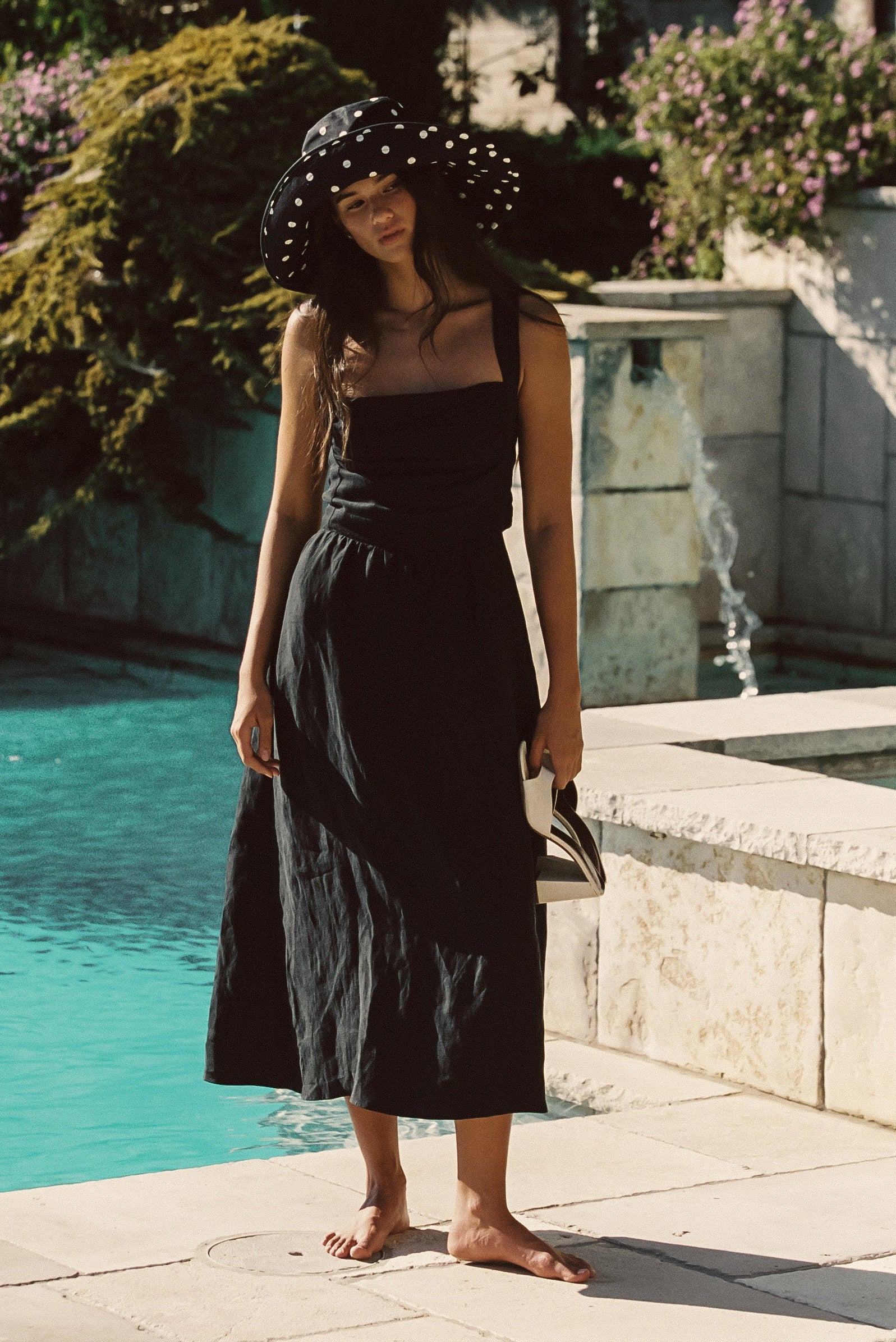Image of Heidi Dress - Black Linen