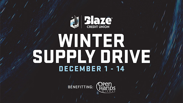 MNUFC and Blaze Credit Union Host Winter Supply Drive