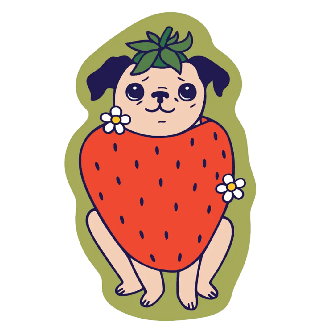 Image of Strawberry Buffy Sticker