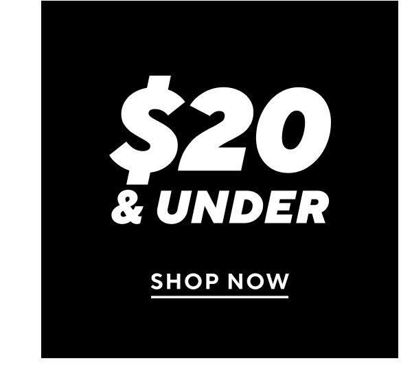 $20 and under