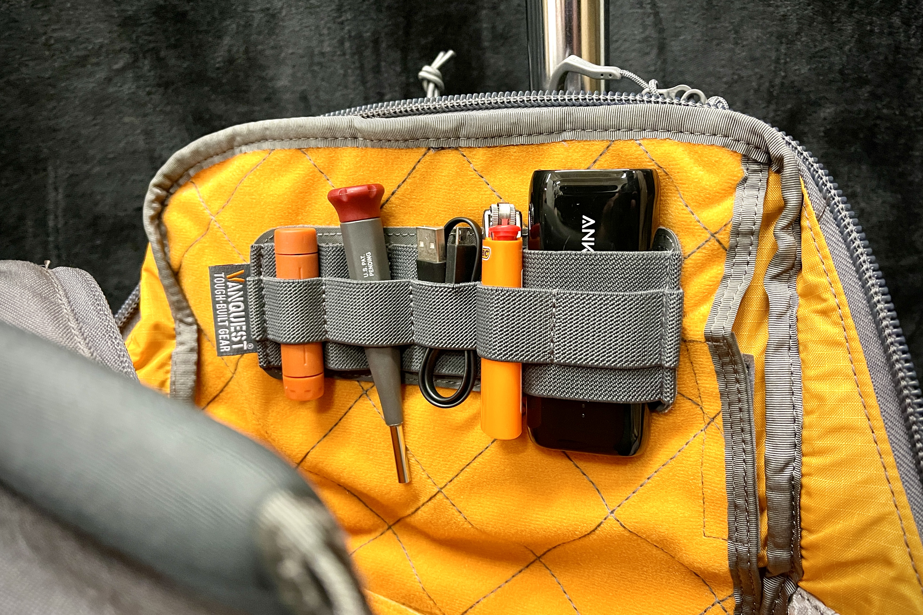 Sticky Panel 2x7 inside TRIDENT-21 backpack.