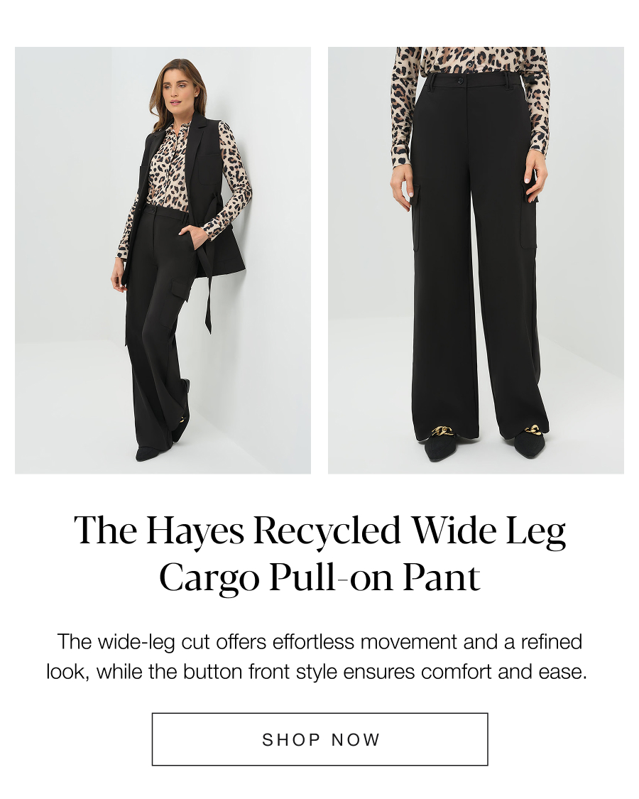 The Hayes Recycled Wide Leg Cargo Pull-on Pant