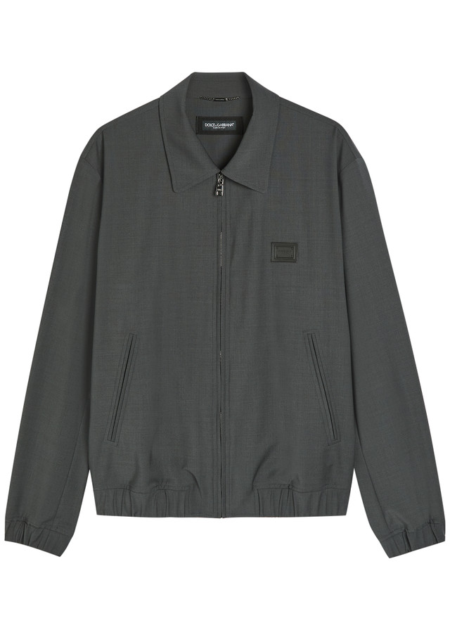 DOLCE & GABBANA Logo-appliquéd wool-blend jacket