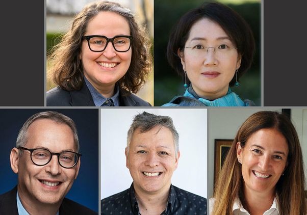 Collage featuring UCLA's five 2026 Guggenheim Fellows