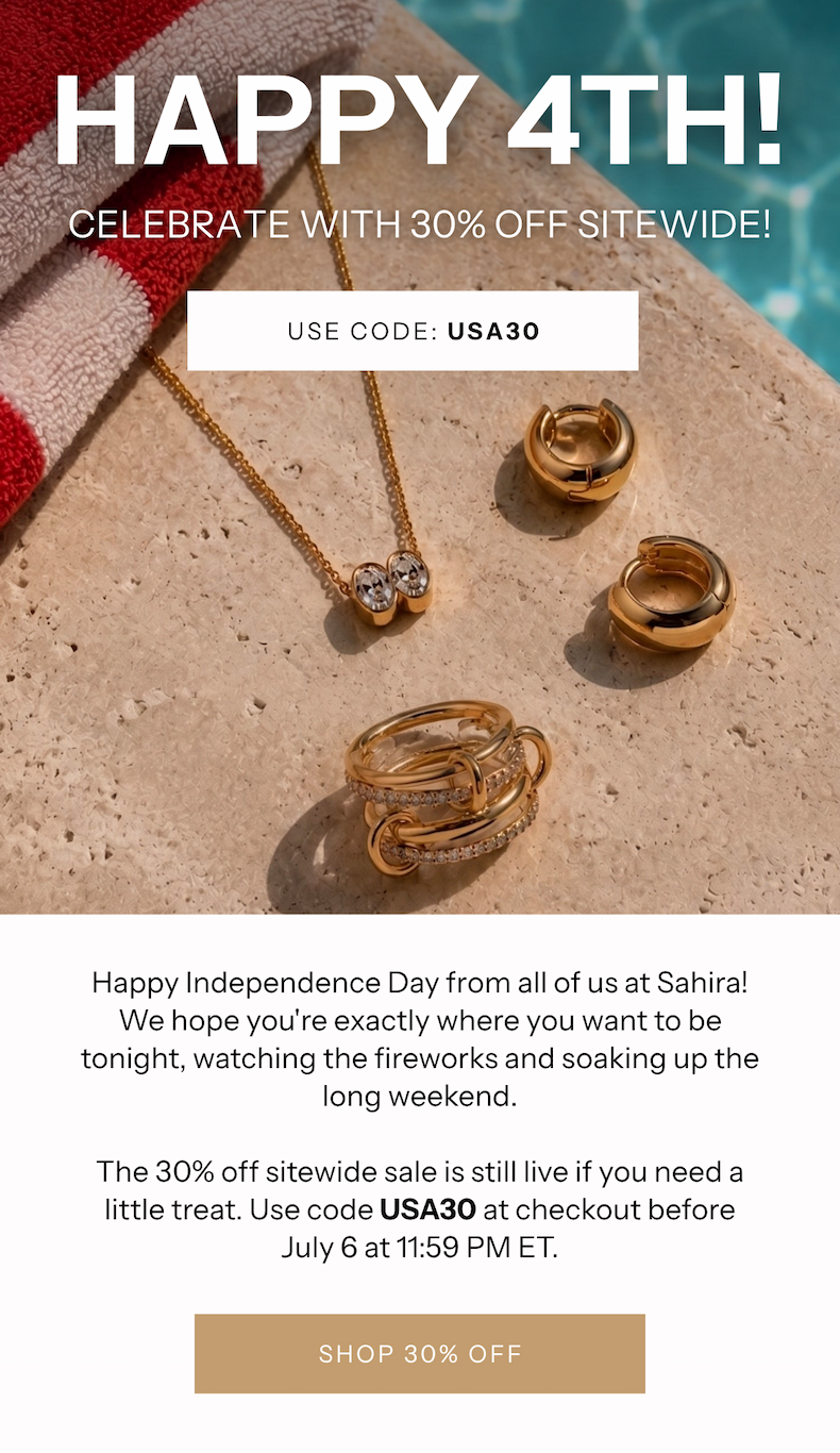 happy 4th! celebrate with 30% off sitewide! USE CODE: USA30