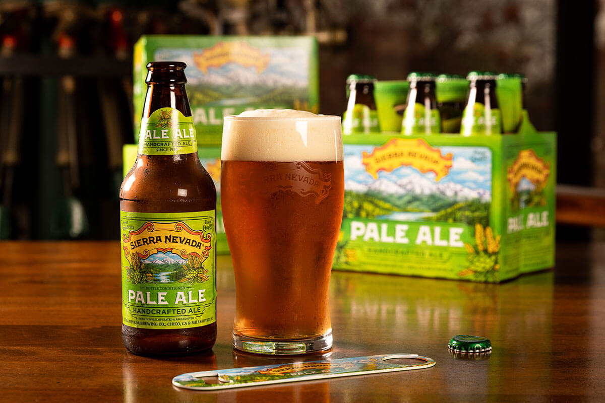 A bottle and full glass of Sierra Nevada Pale Ale