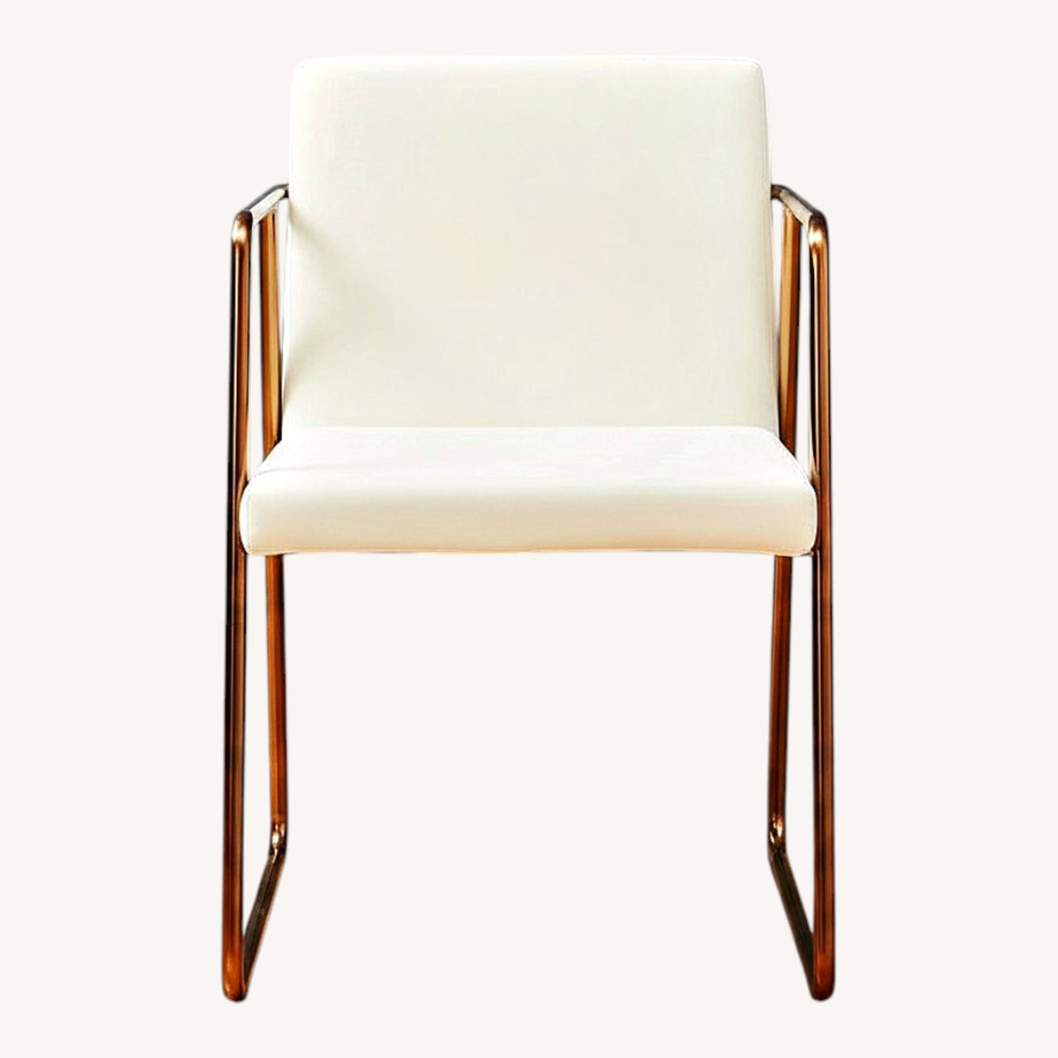 CB2 Rouka White Fabric Dining Chairs