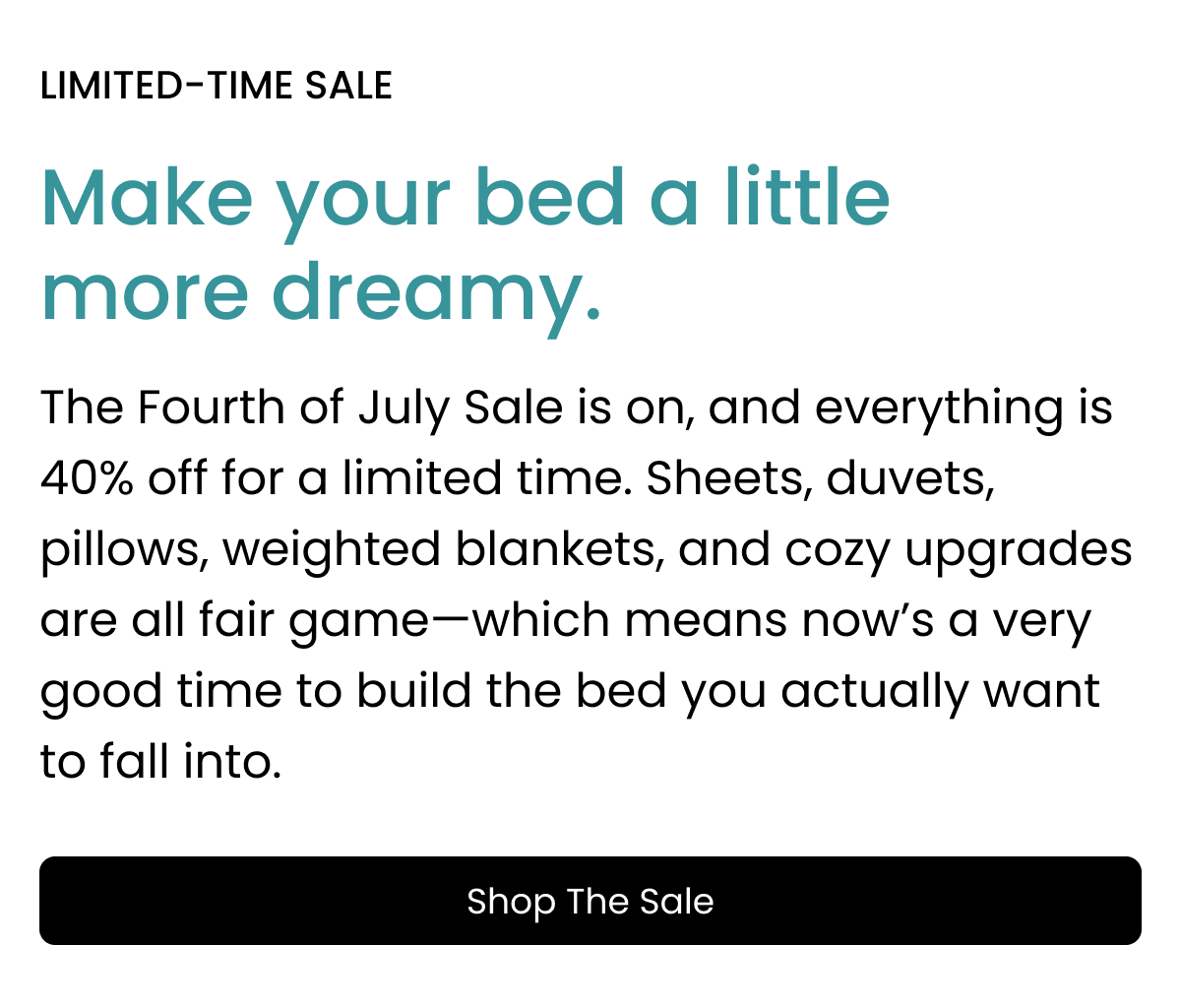 Save 40% during our fourth of July sale