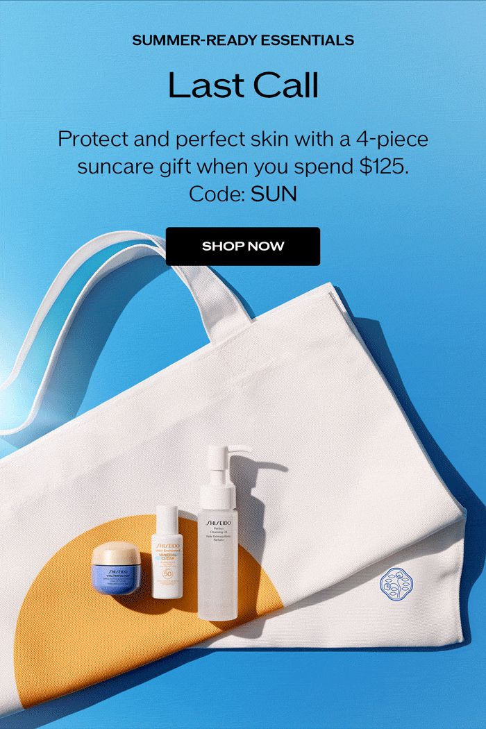 Protect and perfect skin with a 4-piece suncare gift when you spend $125.