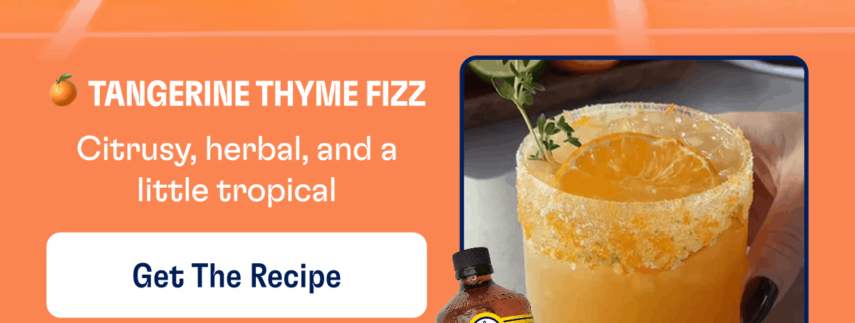 🍊 Tangerine Thyme Fizz | Citrusy, herbal, and a little tropical | Get The Recipe
