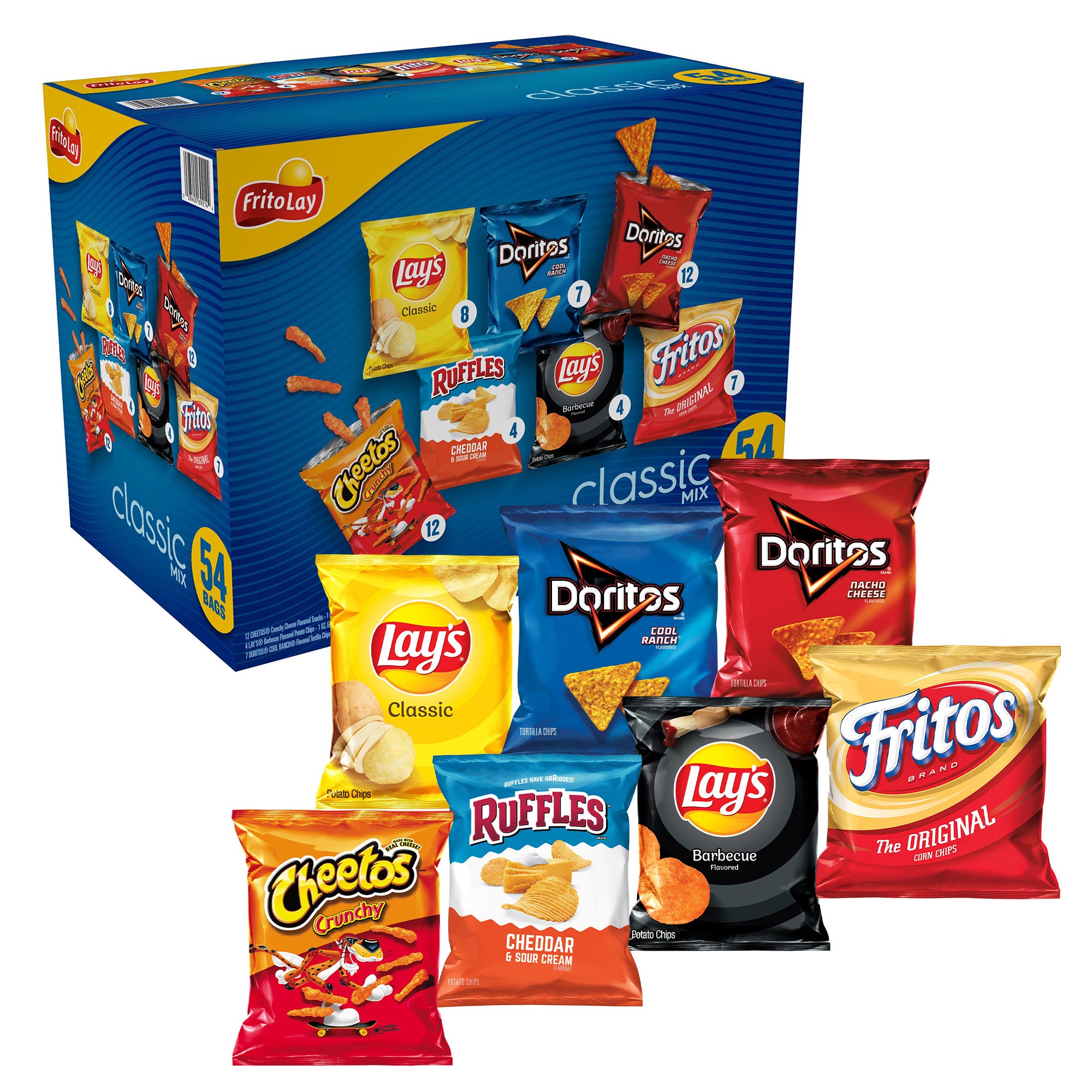 Frito Lay Classic Mix, 1 oz, Variety Pack, 54-Count