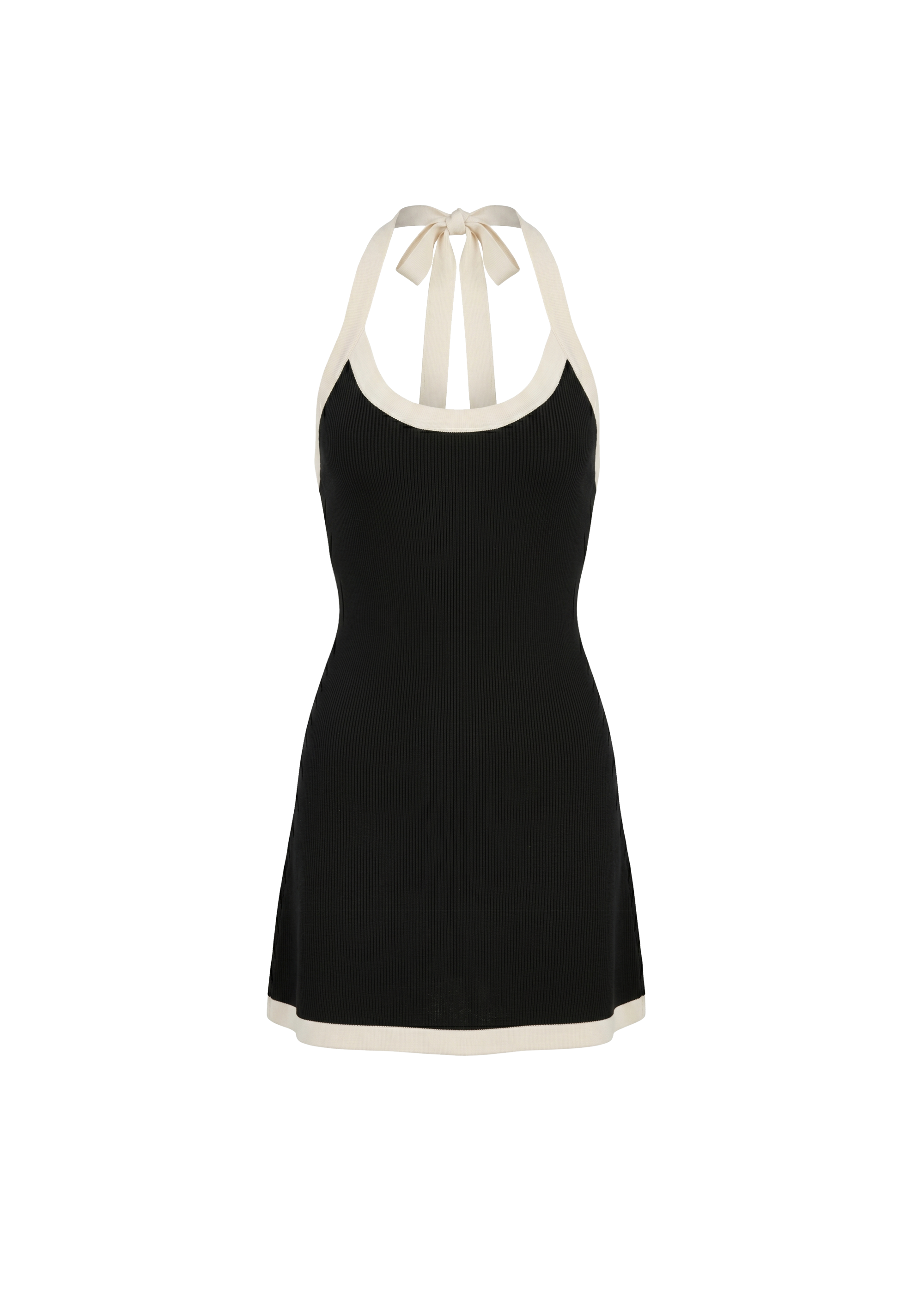 Black and white mini dress
