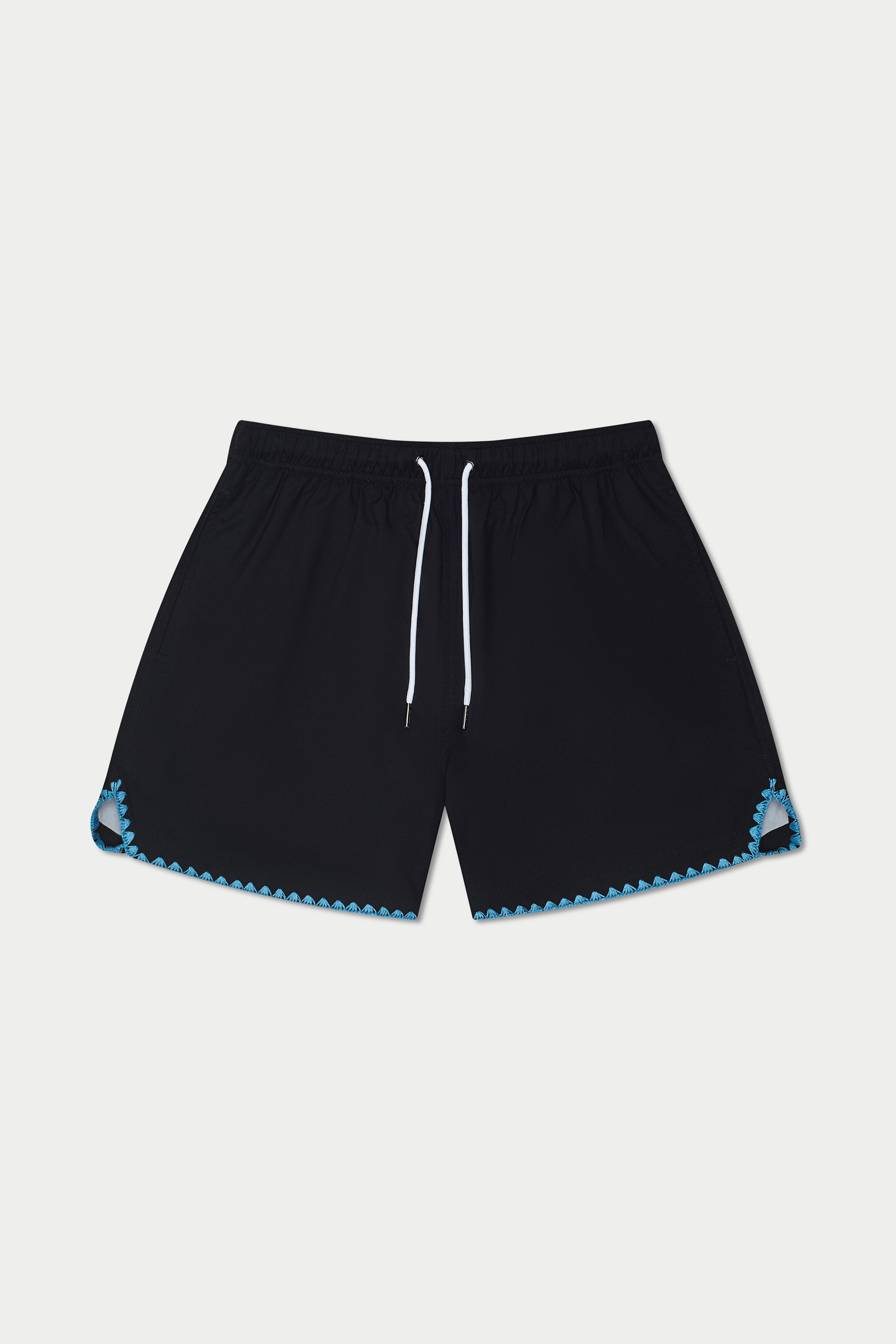 Image of Black Blue Stitch Swim Short