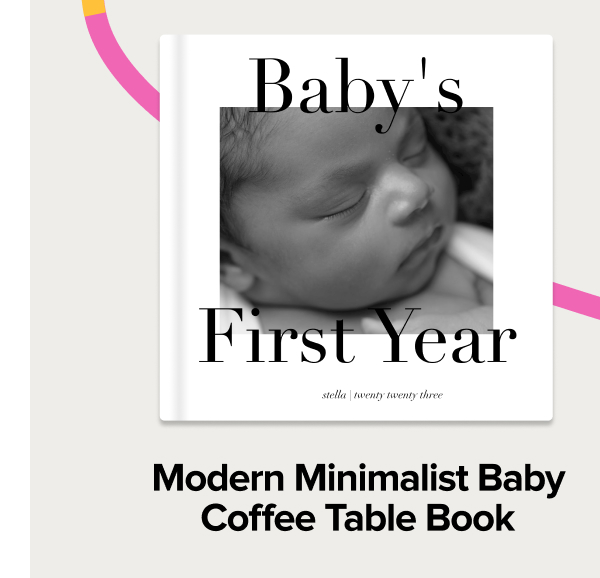 Modern Minimalist Baby Coffee Table Book