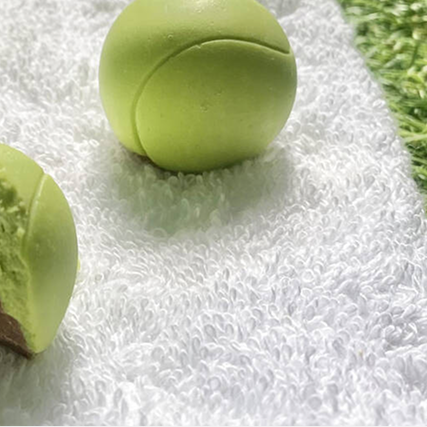 Nine Caramel Filled Chocolate Tennis Balls