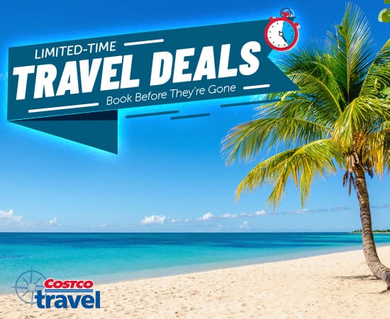 shop limited time costco travel deals