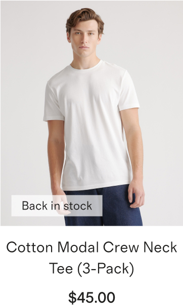 Cotton Modal Crew Neck Tee (3-Pack)