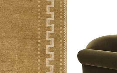Yancy Traditional Brown Wool Bordered Patterned Hand Knotted Rug - 8'x10'