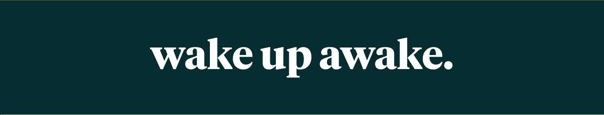 wake up awake.