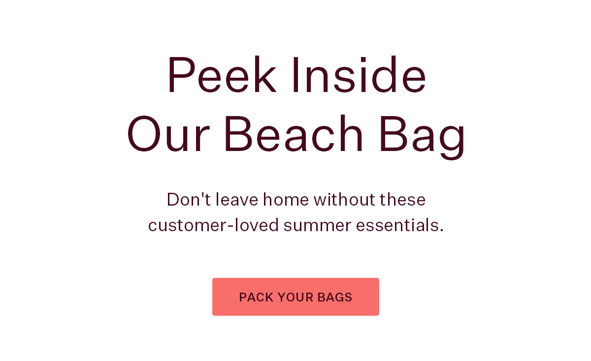 Peek Inside Our Beach Bag