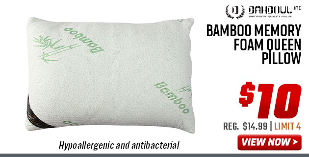 Dahdoul Bamboo Memory Foam Queen Pillow
