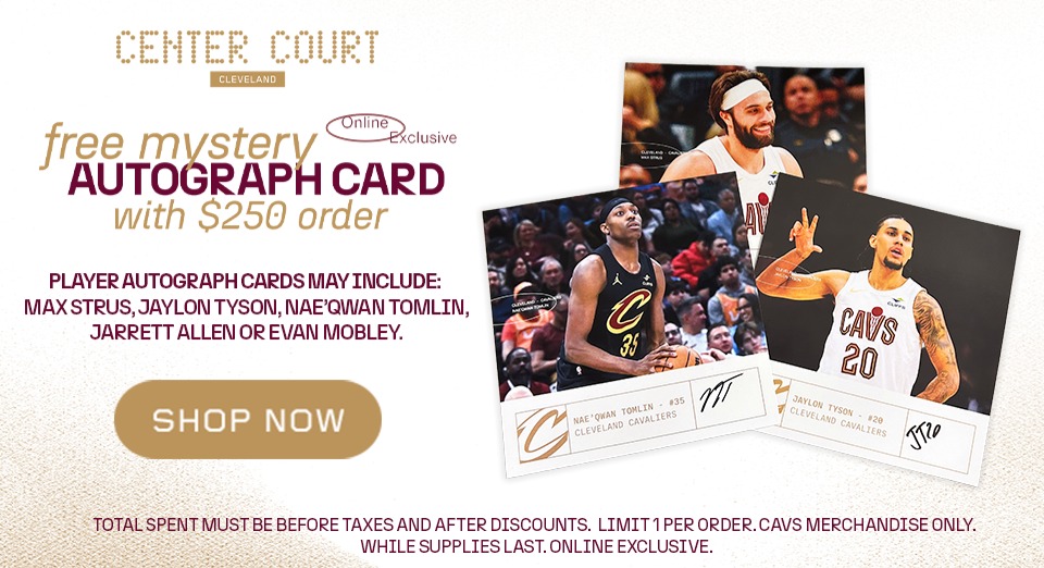 Free mystery Autograph card with $250 center court order. Click to shop now.