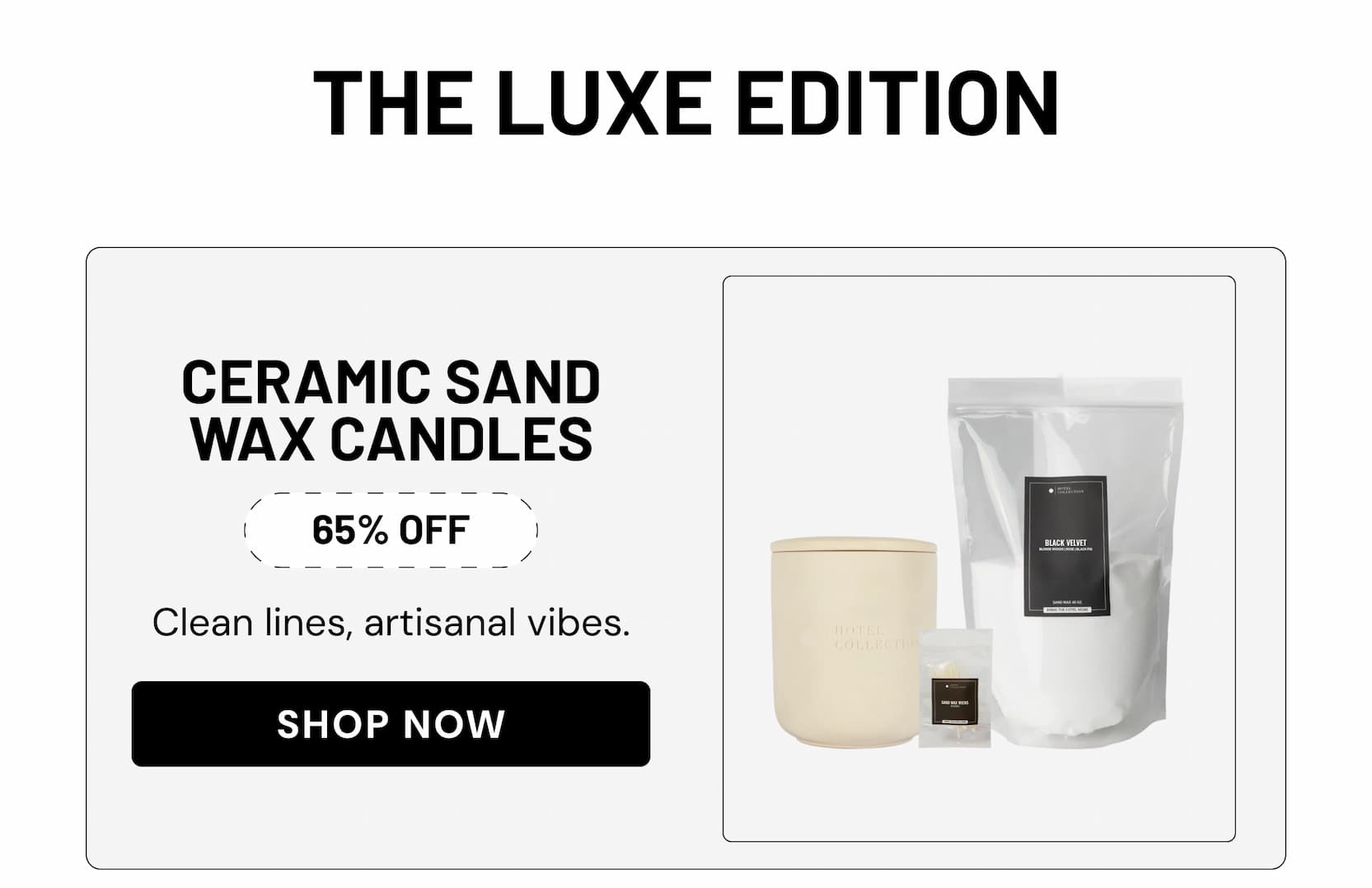 CERAMIC SAND WAX CANDLES