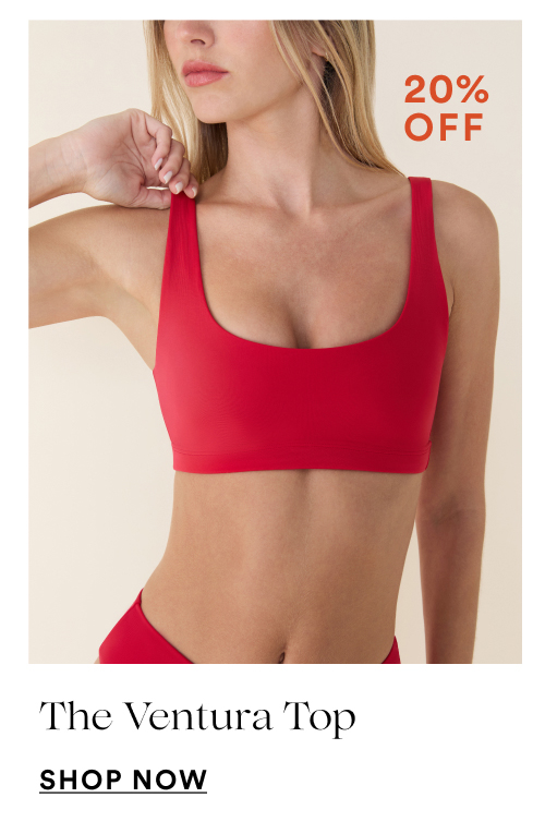 The Ventura Bikini Top in cherry red [SHOP NOW]