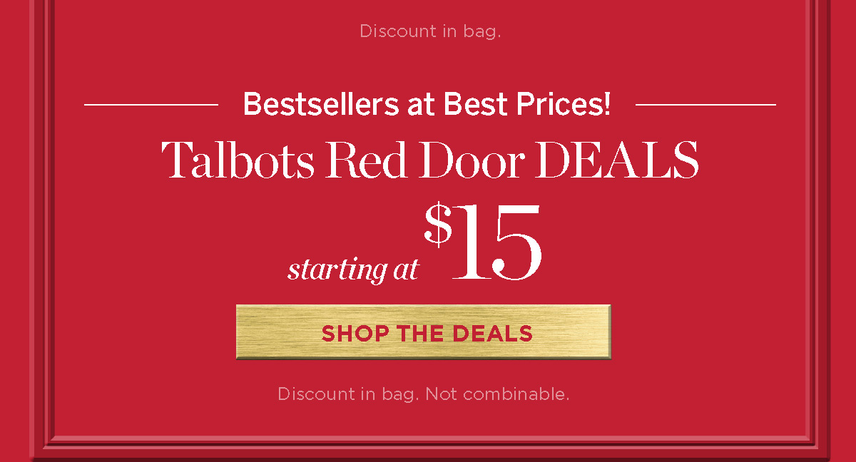 Talbots Red Door Deals Starting at $15 | Shop the Deals