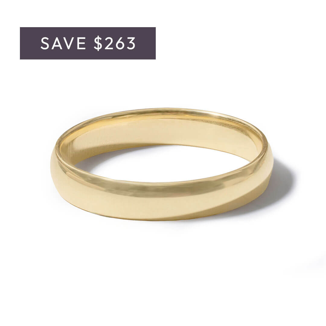 Light Weight High Polished 4mm Wedding Band